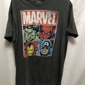Marvel Gray Superhero Graphic Short Sleeve Tee